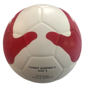 Gameballs Korfbal Handjes Wit rood maat 5