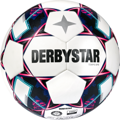 Derbystar Voetbal Tempo APS V22 wit blauw pink 1182