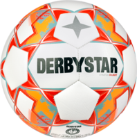 Derbystar Voetbal Stratos V23 S-Light Wit blauw oranje 1044 10 stuks met gratis ballenzak en pomp