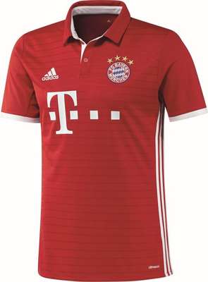 Adidas FC Bayern München thuisshirt 2016/17 rood