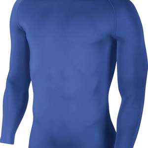 Nike Cool Compression LS Mock Top Blue