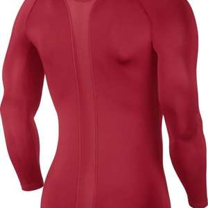 Nike Cool Compression LS Mock Top Red