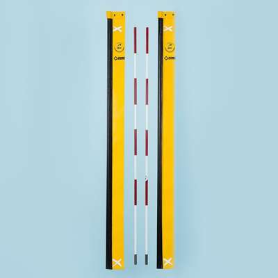 Donet beachvolleybal antennen 2-delig wit rood