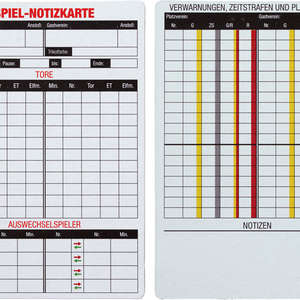 Select Scheidsrechter Spielnotizkarten