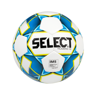 Select Voetbal Numero 10 Wit blauw geel 