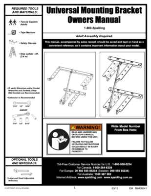 Spalding Nba extension bracket (8406scnr) - 3001630
