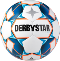 Derbystar Voetbal Stratos Light Wit blauw oranje 1037