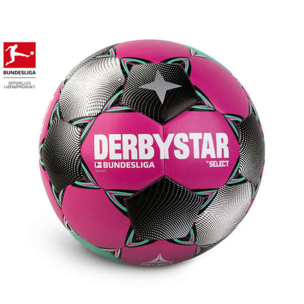 Rally jaloezie violist Derbystar Voetbal Bundesliga Player Roze groen zwart 1320 in de Voetbalshop  van Gameballs